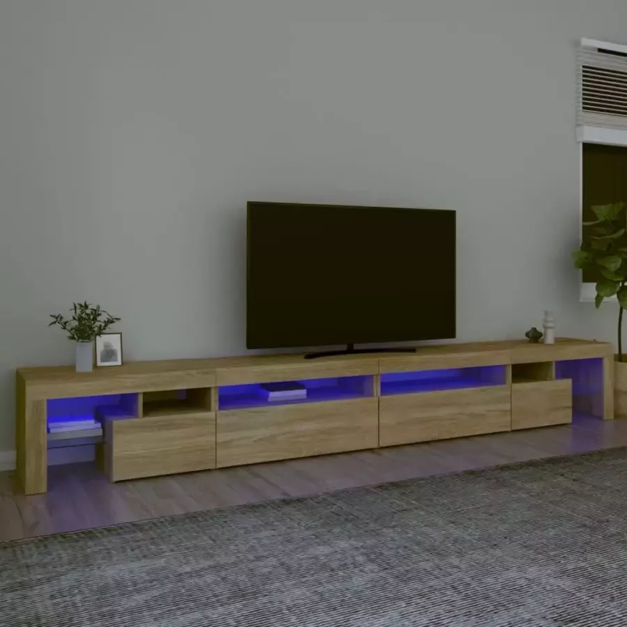 VidaXL -Tv-meubel-met-LED-verlichting-290x36 5x40cm-sonoma-eikenkleurig