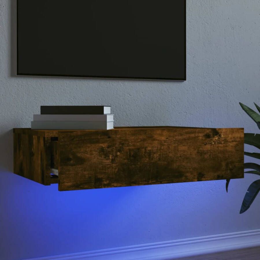 VidaXL -Tv-meubel-met-LED-verlichting-60x35x15 5-cm-gerookt-eikenkleur - Foto 3