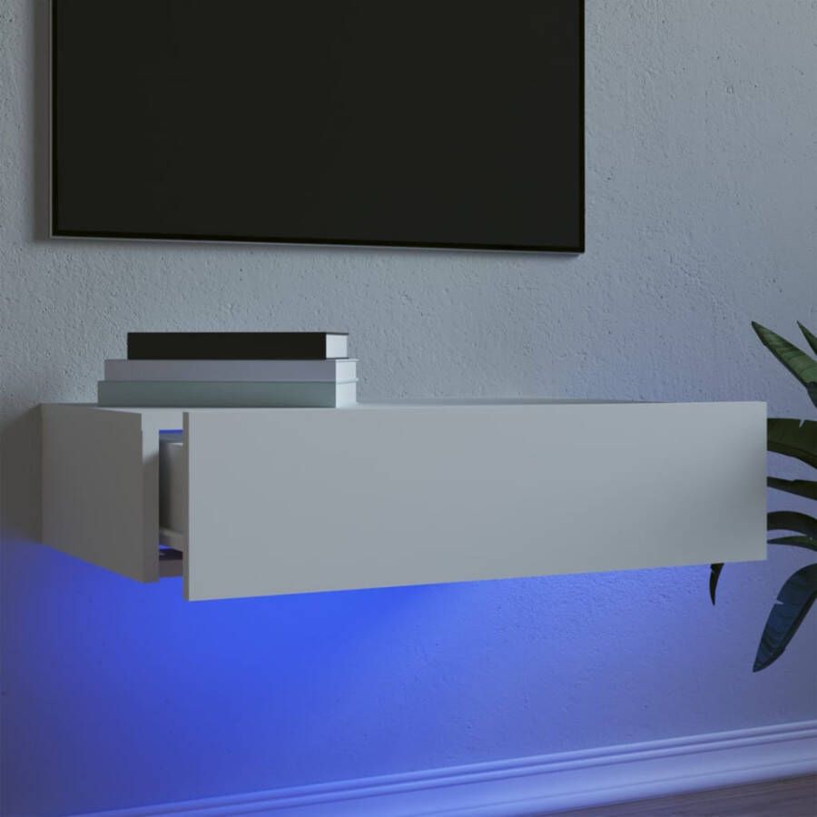 VidaXL -Tv-meubel-met-LED-verlichting-60x35x15 5-cm-wit - Foto 2