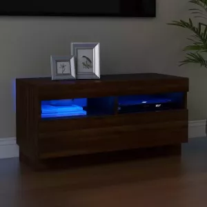 VIDAXL Tv-meubel met LED-verlichting 80x35x40 cm bruineikenkleurig