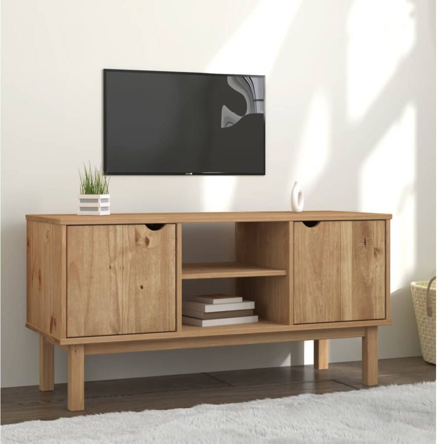 VidaXL -Tv-meubel-OTTA-113 5x43x57-cm-massief-grenenhout - Foto 2