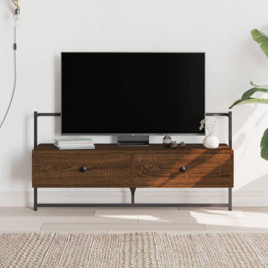 VidaXL -Tv-meubel-wandgemonteerd-100 5x30x51-cm-hout-bruineikenkleurig - Foto 3