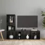 VidaXL Tv-meubelen 2 st 107x35x37 cm spaanplaat hoogglans zwart - Thumbnail 7