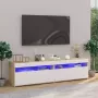 VidaXL -Tv-meubelen-2-st-LED-verlichting-75x35x40-cm-wit-sonoma-eiken - Thumbnail 2