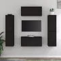 VidaXL Tv-meubelen 6 st massief grenenhout zwart - Thumbnail 2