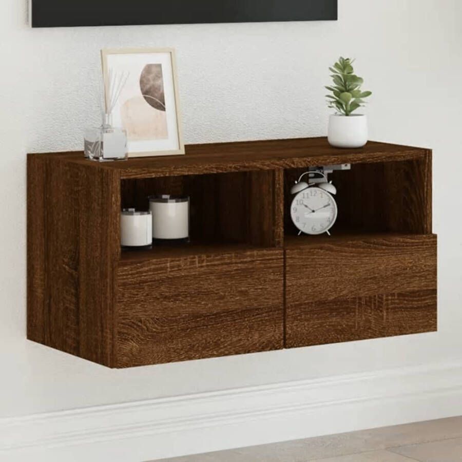 VidaXL -Tv-wandmeubel-60x30x30-cm-bewerkt-hout-bruineikenkleurig - Foto 3