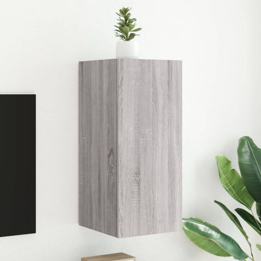VidaXL -Tv-wandmeubel-met-LED-verlichting-30 5x35x70-cm-grijs-sonoma - Foto 3