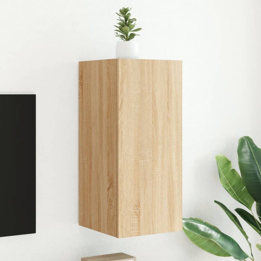 VidaXL -Tv-wandmeubel-met-LED-verlichting-30 5x35x70-cm-sonoma-eiken - Foto 3