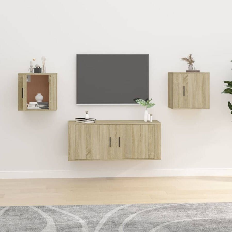 VidaXL -Tv-wandmeubels-2-st-40x34 5x40-cm-sonoma-eikenkleurig - Foto 3