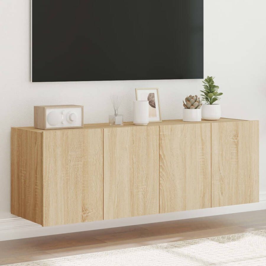 VidaXL -Tv-wandmeubels-met-LED-2-st-60x35x41-cm-sonoma-eikenkleurig - Foto 3