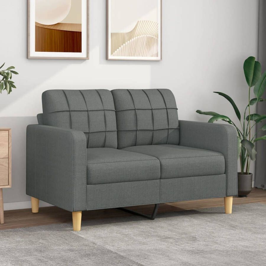 Vida XL Tweezitsbank 120 cm stof donkergrijs SKU: 359471 - Foto 2