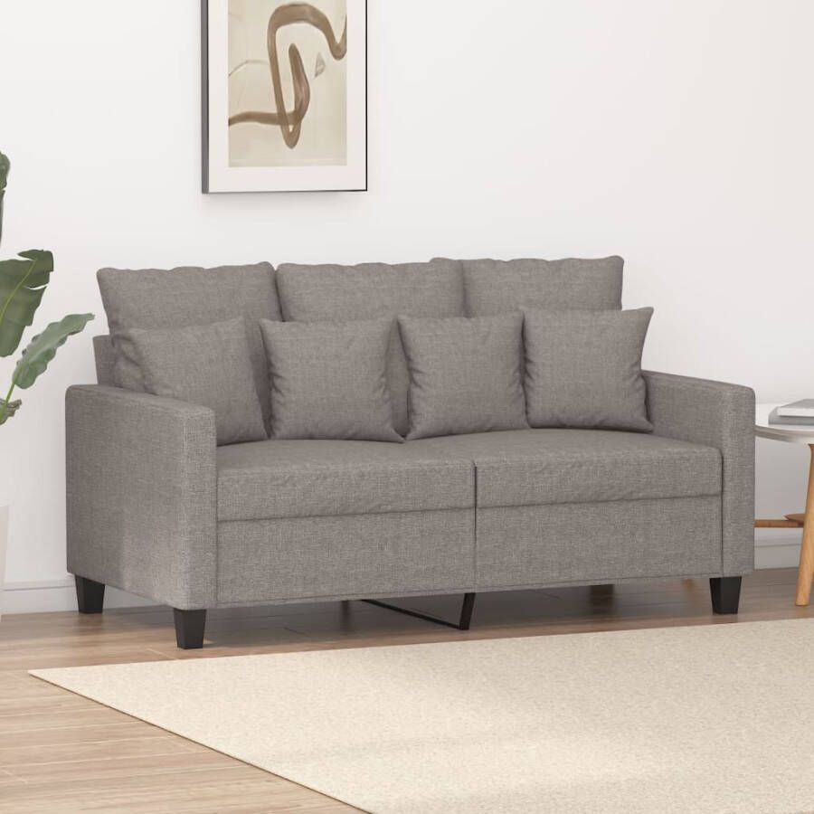 VidaXL -Tweezitsbank-120-cm-stof-taupe - Foto 1