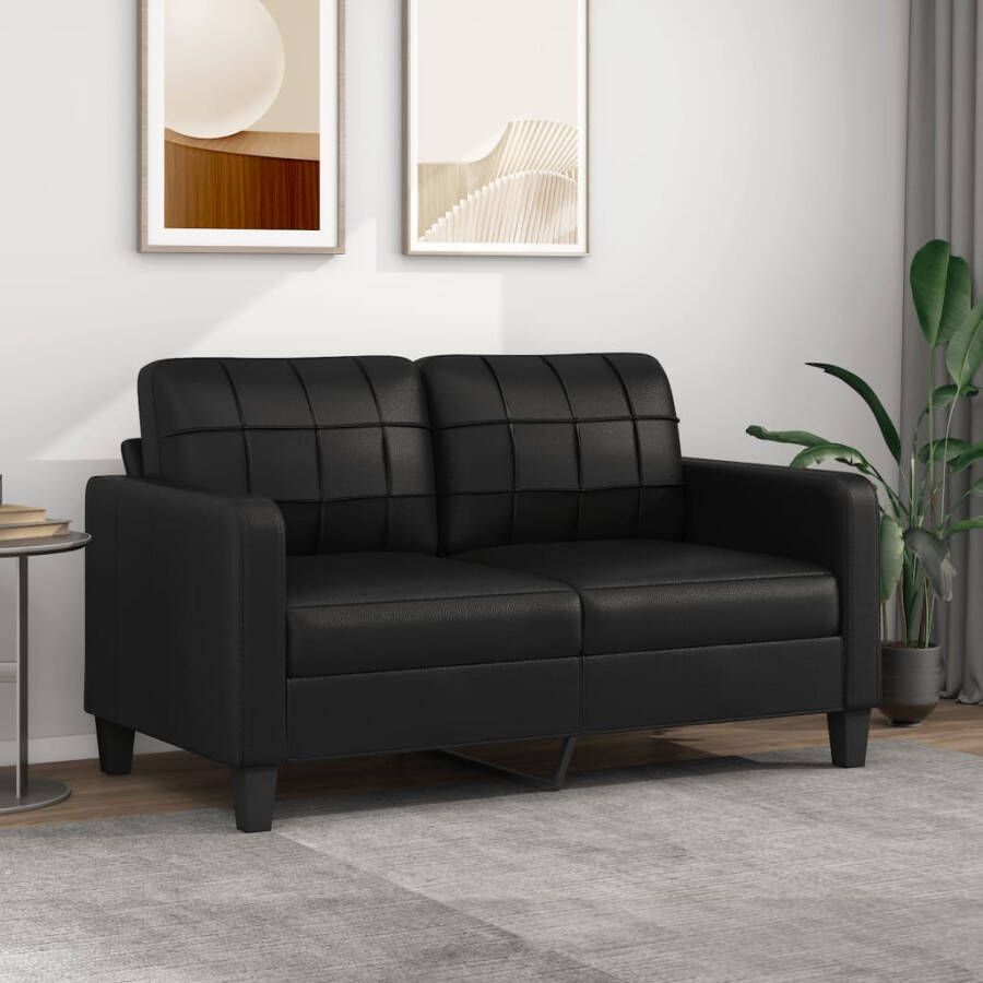 Vida XL vidaXL Tweezitsbank 140 cm kunstleer zwart-VXL-359117