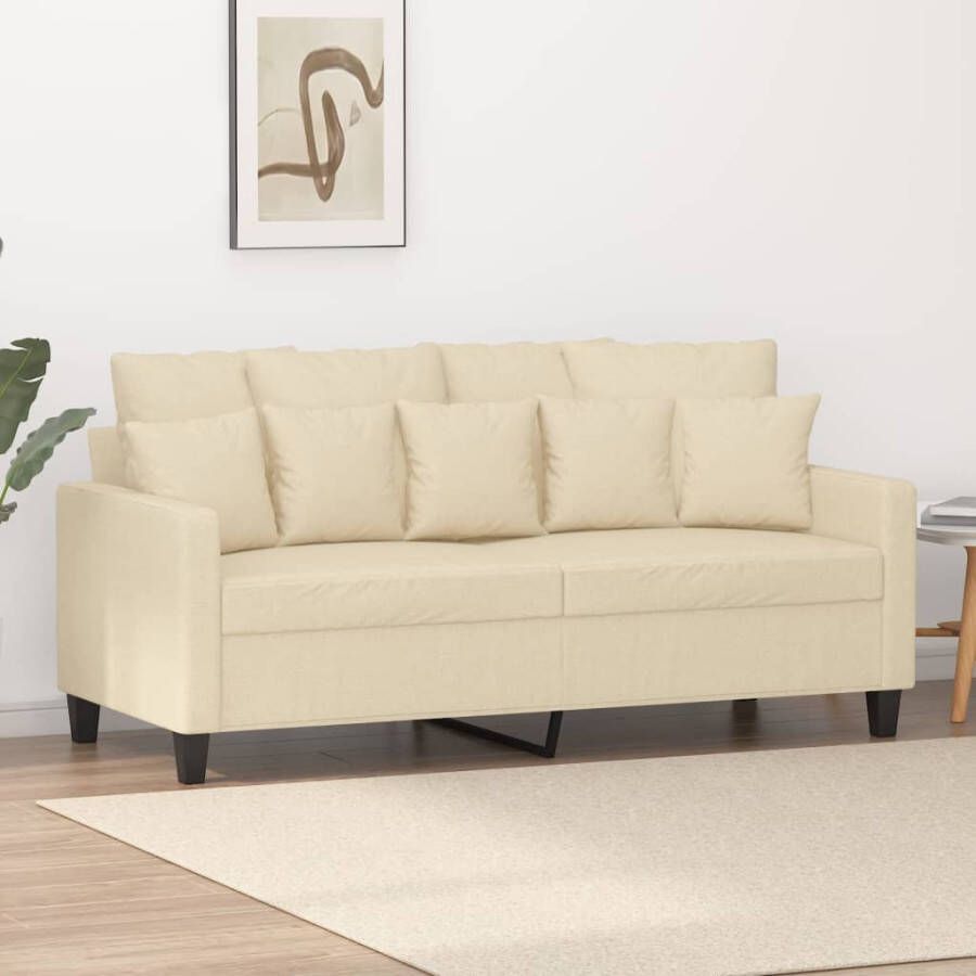 Vida XL vidaXL Tweezitsbank 140 cm stof crÃ¨mekleurig-VXL-359093 - Foto 4