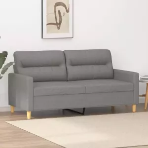 VIDAXL Tweezitsbank 140 cm stof donkergrijs