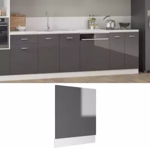VidaXL -Vaatwasserpaneel-59 5x3x67-cm-spaanplaat-hoogglans-grijs