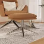 VidaXL Voetenbank 60x60x39 Cm Microvezelstof Taupe - Thumbnail 2
