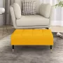 VidaXL Voetenbank 78x56x32 Cm Fluweel Geel - Thumbnail 2