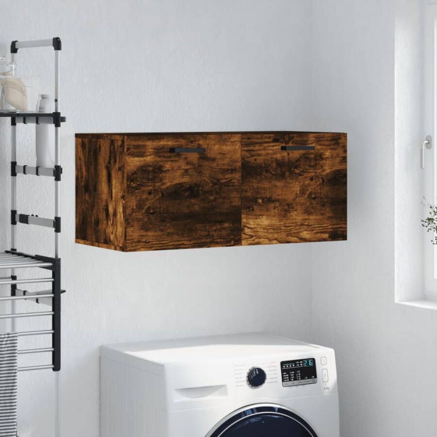 Prolenta Premium INFIORI Wandkast 80x36 5x35 cm bewerkt hout gerookt eikenkleurig - Foto 1