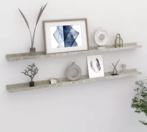VidaXL Wandschappen 2 st 115x9x3 cm betongrijs