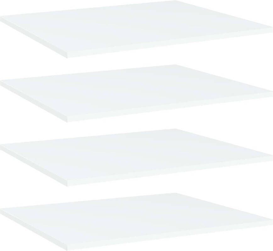 VIDAXL Wandschappen 4 st 60x50x1 5 cm spaanplaat wit