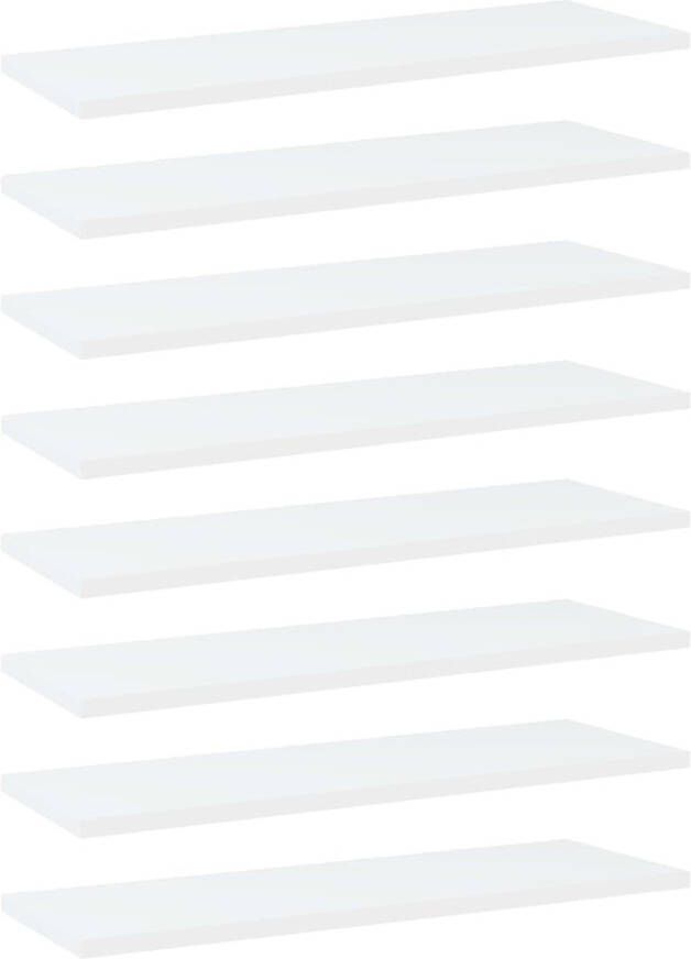 VIDAXL Wandschappen 8 st 60x20x1 5 cm spaanplaat wit