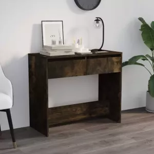 VIDAXL Wandtafel 89x41x76 5 cm staal gerook eikenkleurig