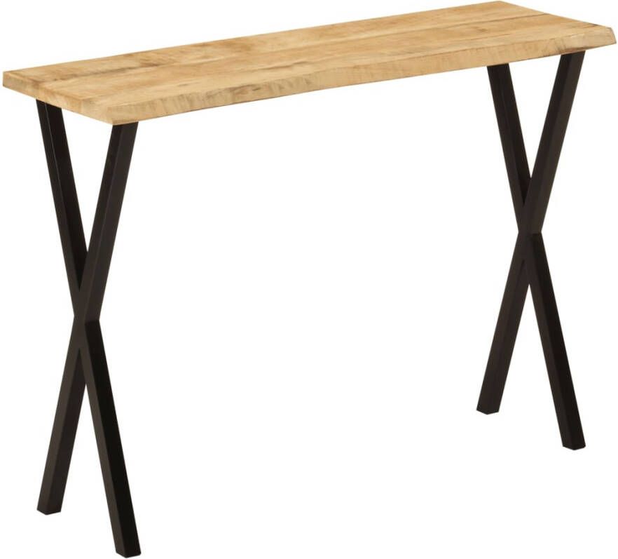 VidaXL Wandtafel met natuurlijke rand 105x33x76 cm massief mangohout - Foto 2