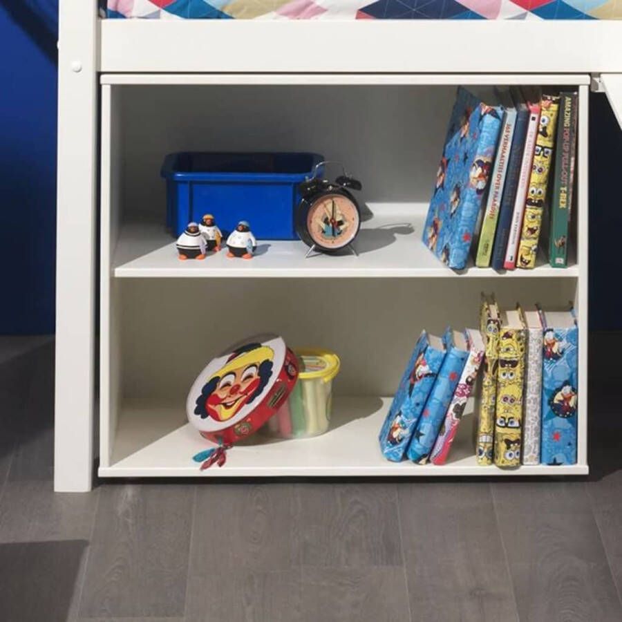 Vipack -Boekenkast-Pino-met-2-lades-hout-wit