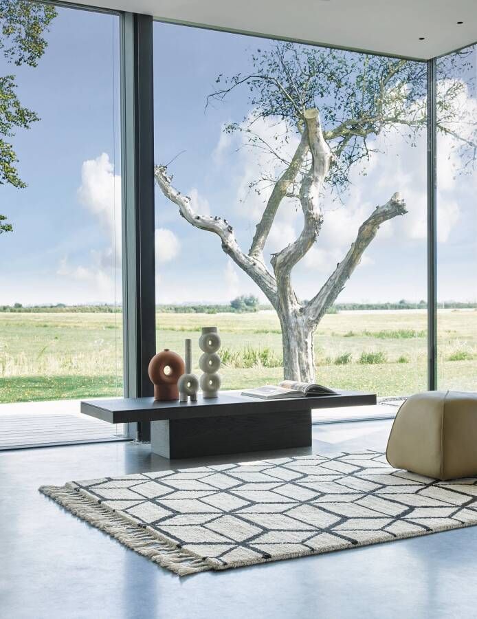 Brink & Campman Brink en Campman Arabiska Geometrisk 63301 Vloerkleed 140x200 Rechthoek Laagpolig Tapijt Modern Beige Zwart