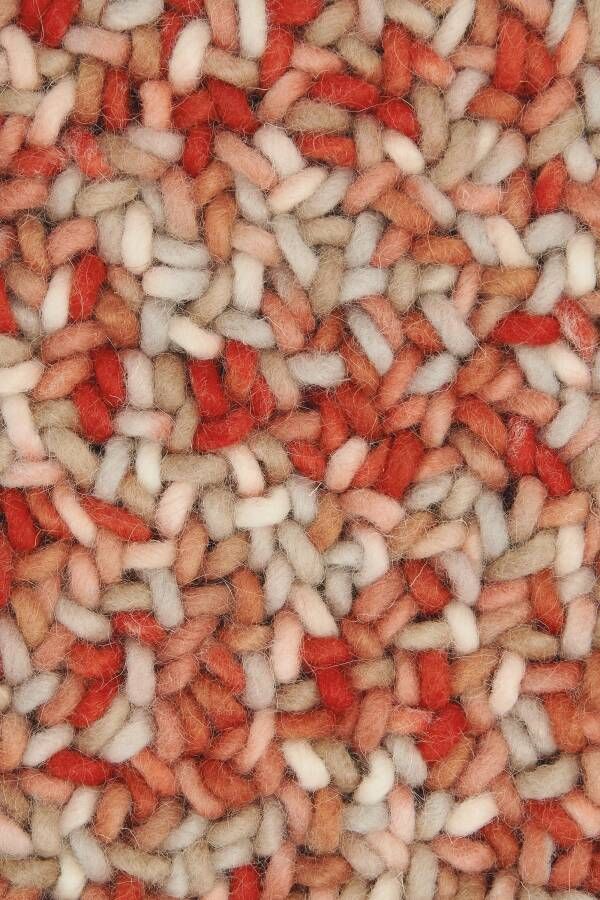 Brink & Campman Brink en Campman Arch 67002 Rond Vloerkleed 200 rond Rond Structuur Tapijt Modern Rood Roze - Foto 2