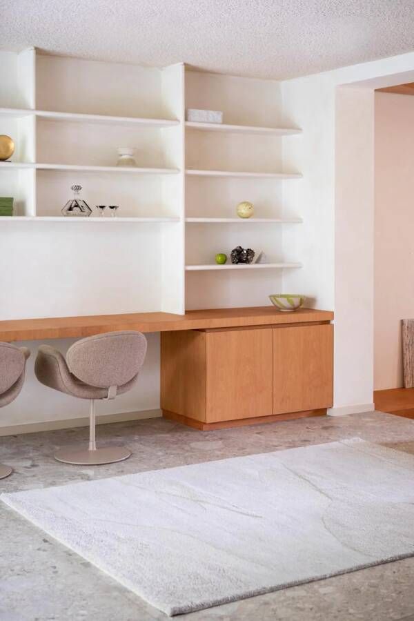 Brink & Campman Decor Scape Natural Grey 95004 Vloerkleed 200 x 280 cm Grey Rectangular Wool Dining room Living room Abstract Scandinavian Modern