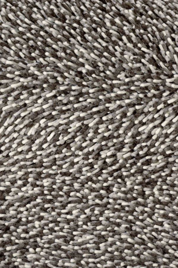 Brink & Campman Brink en Campman Gravel mix 68211 Vloerkleed 200x300 Rechthoek Hoogpolig Structuur Tapijt Modern Grijs Zwart_wit