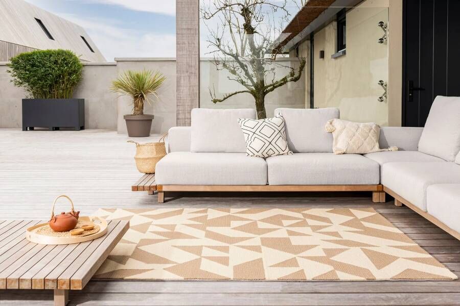 Brink & Campman Brink en Campman Brink en Campman Habitat Yerba Outdoor 411601 Vloerkleed 200x280 Rechthoek Buiten Laagpolig Tapijt Modern Beige Bruin Taupe - Foto 3