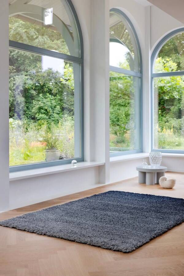 Brink & Campman Shade High Silver Polar Night 011904 Vloerkleed 250 x 350 cm Blauw Rectangular Wol Woonkamer Schakering Shaggy Hoogpolig Modern - Foto 3