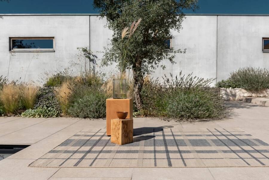 Brink en Campman Vloerkleed Zona Denim Check Outdoor