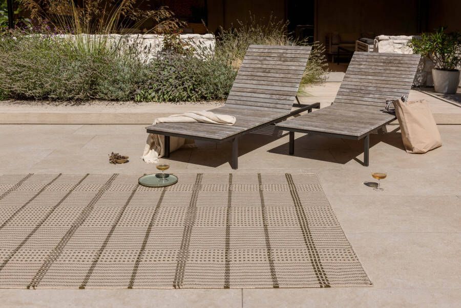 Brink en Campman Vloerkleed Zona Olive Stitch Outdoor