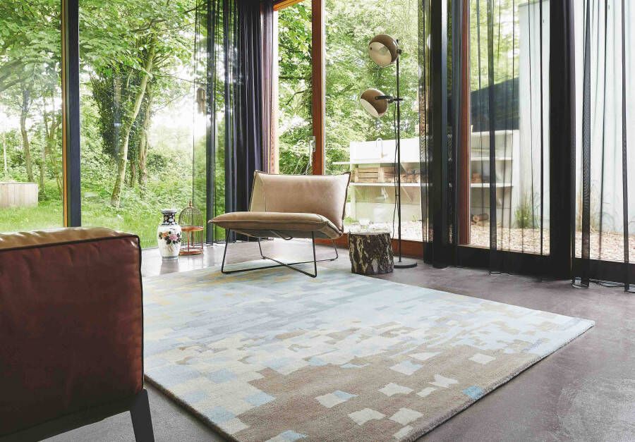 Brink & Campman Brink en Campman Yara Mist 134218 Vloerkleed 170x240 Rechthoek Laagpolig Tapijt Modern Beige Blauw
