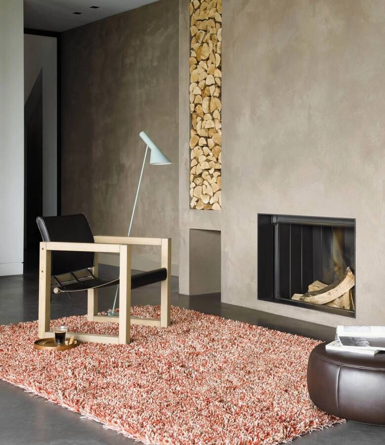 Brink & Campman Brink en Campman Young 61802 Vloerkleed 160x230 Rechthoek Hoogpolig Tapijt Landelijk Rood Roze Wit