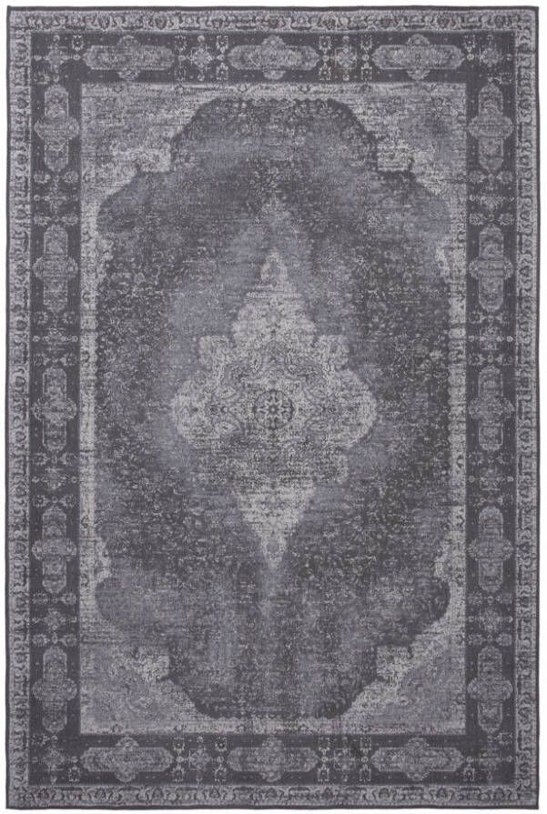 Brinker carpets Festival Lowla Dash Grey 1 Vloerkleed 200x290 Rechthoek Laagpolig Vintage Tapijt Industrieel Antraciet Grijs - Foto 1