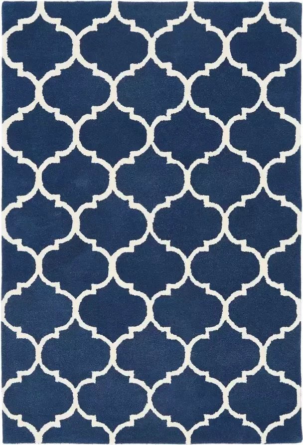Eazy Living Easy Living Albany-Ogee-Blue Vloerkleed 160x230 Rechthoek Laagpolig Tapijt Klassiek Blauw Wit - Foto 2
