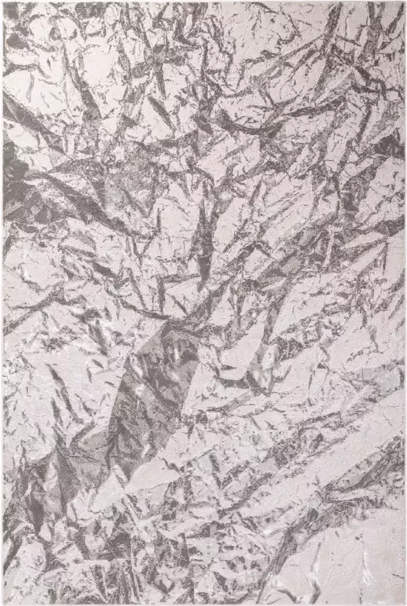 Eazy Living Easy Living Aurora-Satin Vloerkleed 160x230 Rechthoek Laagpolig Tapijt Industrieel Grijs Zilver - Foto 2