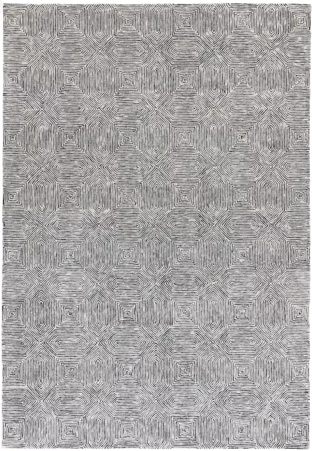 Eazy Living Easy Living Camden-Rug-Black-White Vloerkleed 160x230 Rechthoek Laagpolig Tapijt Modern Zwart_wit