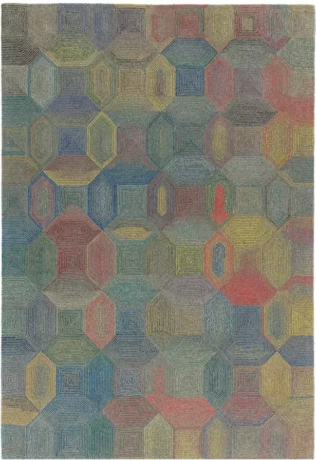 Eazy Living Easy Living Camden-Rug-Grey Vloerkleed 160x230 Rechthoek Laagpolig Tapijt Modern Meerkleurig