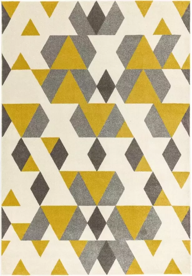 Eazy Living Easy Living colt-pyramid-mustard Vloerkleed 160x230 Rechthoek Laagpolig Tapijt Modern Meerkleurig