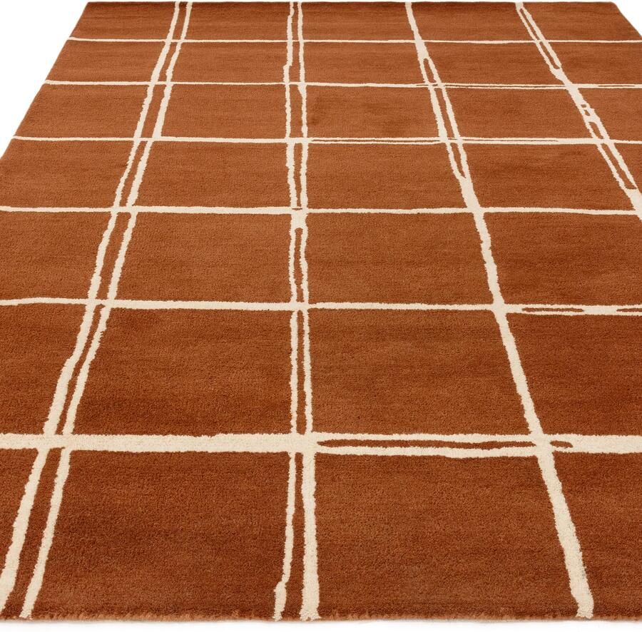 Easy Living Vloerkleed Albany Grid Rust Rug