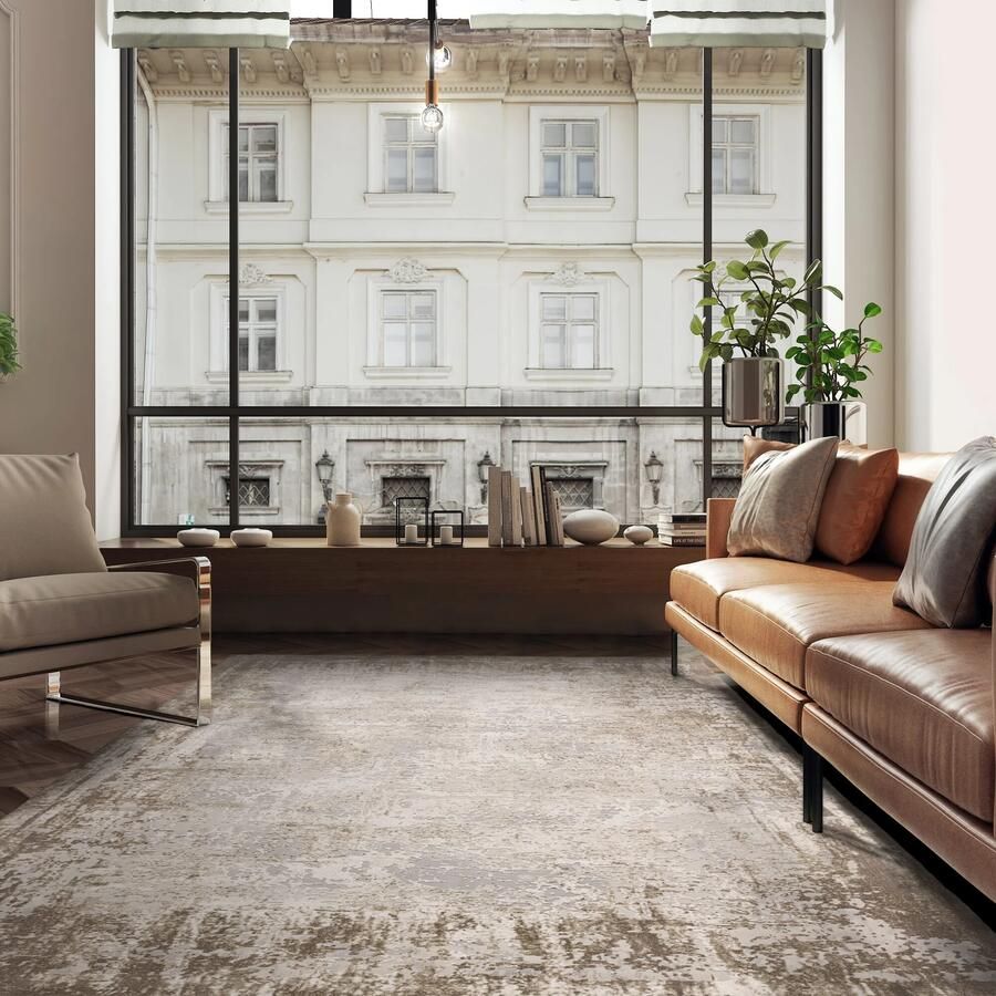 Easy Living Vloerkleed Kuza Border Beige Rug