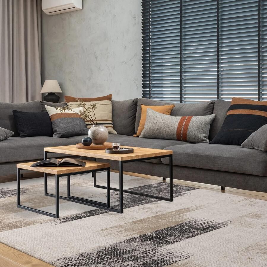 Easy Living Vloerkleed Kuza Lines Beige Rug