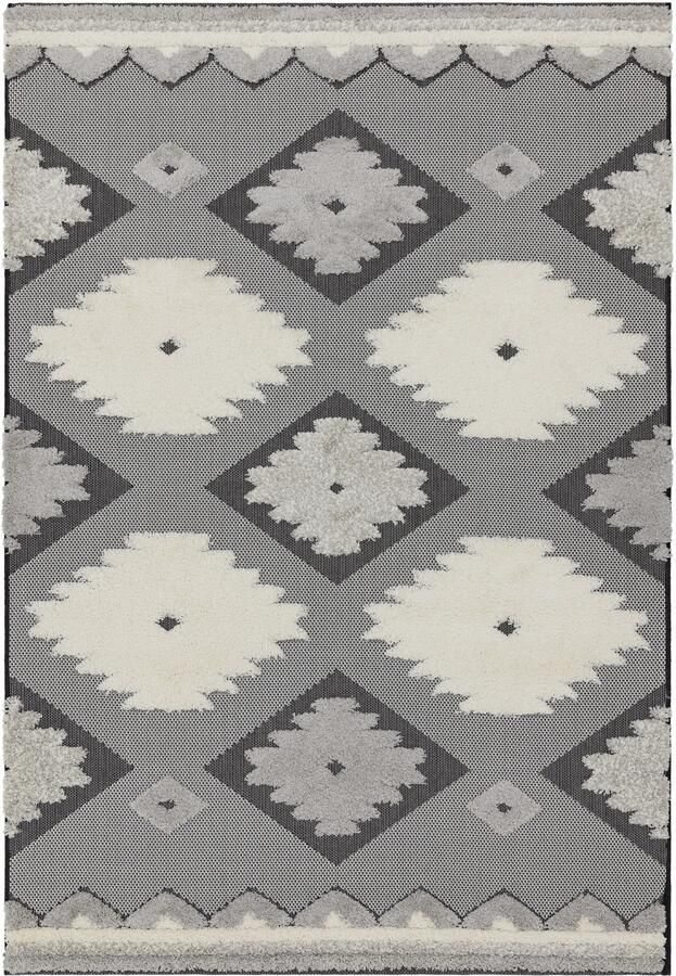 Easy Living Vloerkleed Monty MN01 Black Cream Tribal