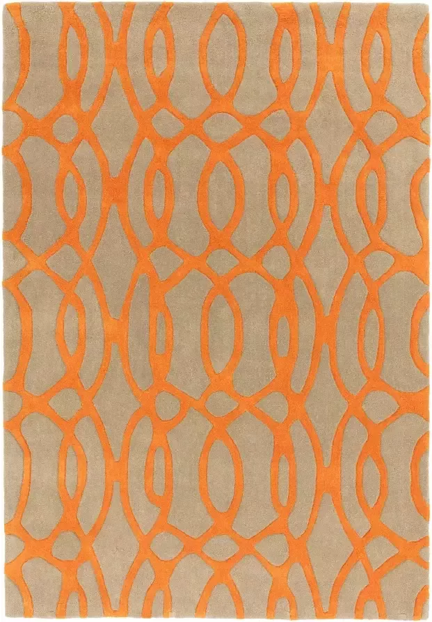 Eazy Living Easy Living Matrix-Wire-orange Vloerkleed 160x230 Rechthoek Laagpolig Tapijt Modern Bruin Oranje